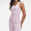 Crew Neck Fitted Racerback Waist-Length Workout Tank Top