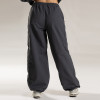 100% Nylon Adjustable Bungee Hem Oversized Parachute Track Pants