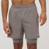 90/10 Polyester Spandex 2-In-1 Lined Mens Running Shorts