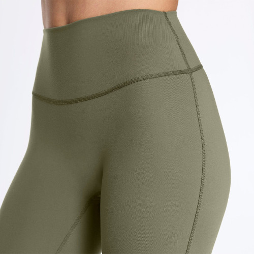 75/25 Nylon Brushed No Front Seam High Waisted Workout Leggings