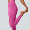 Crossover V-Waist Workout Yoga Leggings With Side Pockets