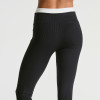 Double Layer Color Block Waistband Ribbed Workout Leggings