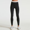 Double Layer Color Block Waistband Ribbed Workout Leggings
