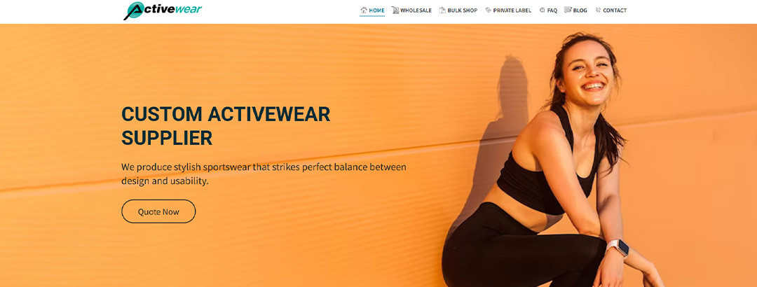 ActivewearManufacturer warehouse showing thousands of blank gym garments ready for private label printing