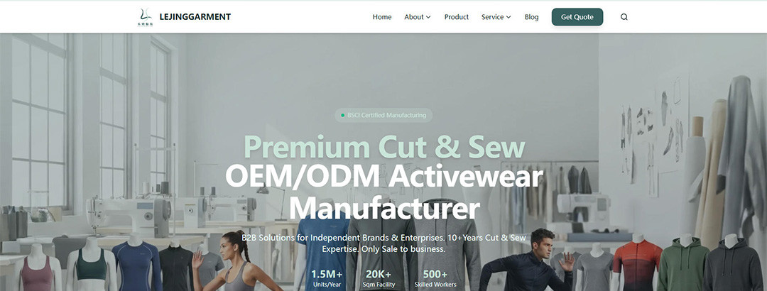 LJ Garment showing a diverse range of apparel manufacturing capabilities beyond just activewear