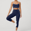 Color Block Longline Sports Bra With Spaghetti Straps