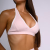 Womens Open Back Workout Sports Bra With Halter Neckline