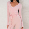 Womens Athletic Ballet Wrap Workout Yoga Shirt With Adjustable Side Ties