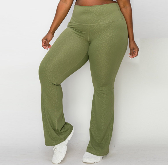 Womens Plus Size Flare Yoga Pants With High Waisted Animal Printed Leggings