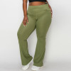 Womens Plus Size Flare Yoga Pants With High Waisted Animal Printed Leggings