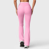 Womens Contrast Trim V Waistband Flare Yoga Pants No Front Seam Leggings