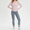 Womens UPF 50 Ruched Long Sleeve Gym Top Drawstring Activewear Shirt