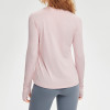 Womens UPF 50 Ruched Long Sleeve Gym Top Drawstring Activewear Shirt