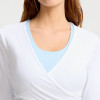 Womens Ballet Wrap Top Long Sleeve Criss Cross Activewear Yoga Shirt