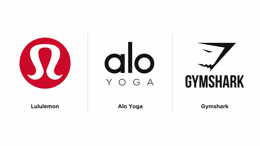 Competitor logos for Lululemon, Alo Yoga, and Gymshark