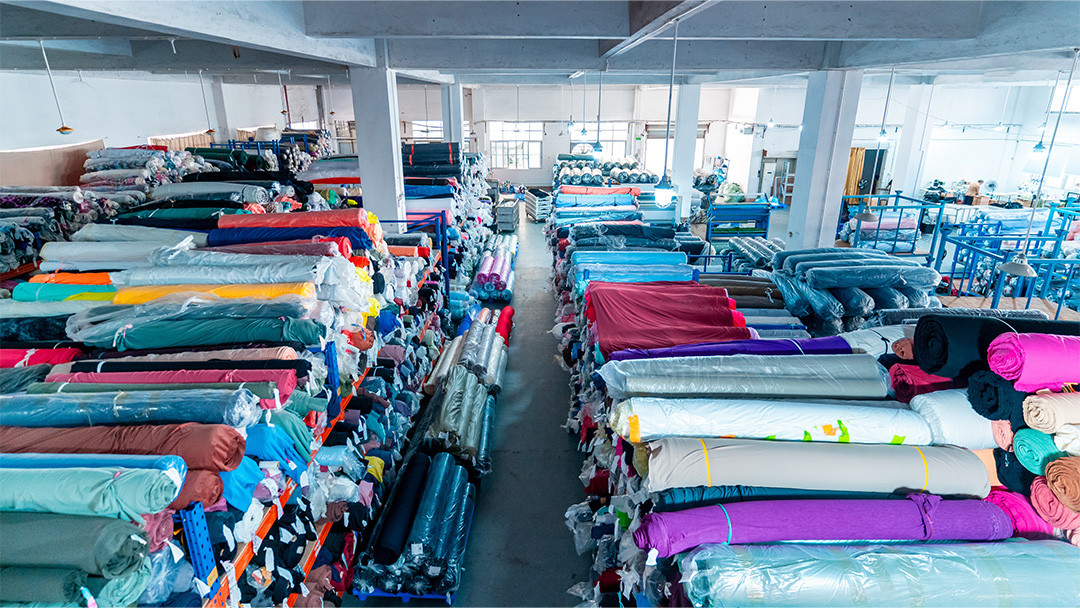 Performance fabric warehouse for custom activewear and sportswear manufacturing