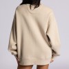 Custom Womens Oversized Cotton Blend Crewneck Fleece Sweatshirt Manufacturer