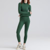Stand Collar 1/4 Zip Thumbhole Long Sleeve Yoga Top with Side Zip Pocket — Private Label Activewear Manufacturer