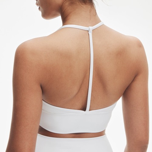 Ruched Halter V Neck Yoga Bra and Biker Shorts Set with Removable Cups — OEM Activewear Supplier