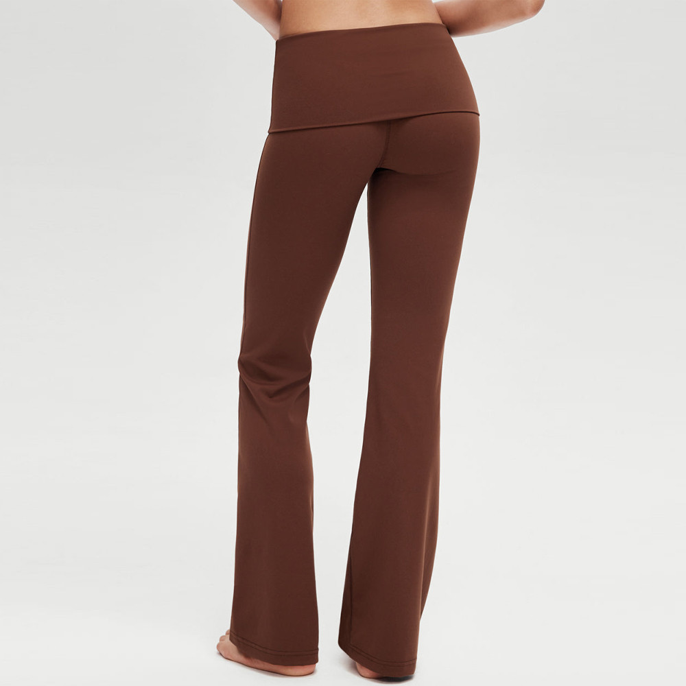 Back view showing the waistband worn at high rise with smooth profile through the seat