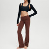 Fold Over Waistband Maternity Friendly Flared Yoga Pants 31.5 Inch — Custom Yoga Pants Factory