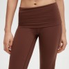 Fold Over Waistband Maternity Friendly Flared Yoga Pants 31.5 Inch — Custom Yoga Pants Factory