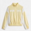 Half Zip Woven Twill Color Block Sweatshirt with Gathered Hem — Custom Sweatshirt Factory