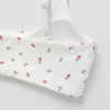 Custom Small Floral Print Yoga Set with Adjustable Strap Bra & No Front Seam Shorts