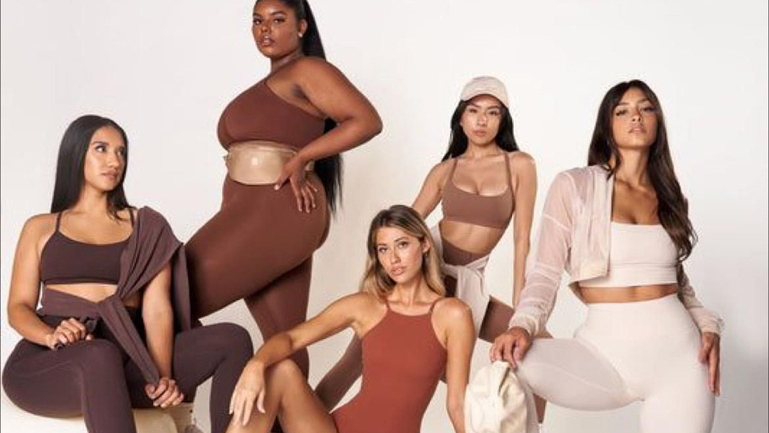 Women with different body shapes wearing fitted activewear sets