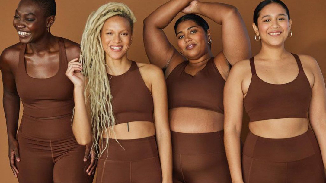 Women with varied body proportions wearing coordinated activewear