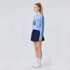 Custom Women's V-Neck Contrast Woven Tape Letter Print Sweatshirt