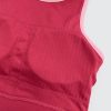 Custom Wide Rib Contrast Binding Sports Bra Side-Slit Tennis Skort Set