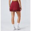 Custom Double-Layer Tennis Skort with Heat-Set Pleated Underlayer & Pockets