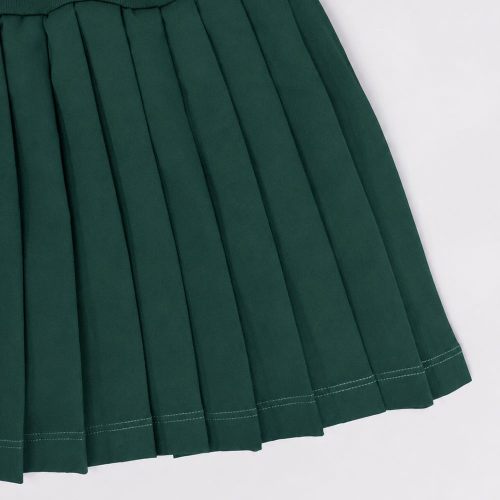 Custom Contrast Waistband Pleated Tennis Skort with Inner-Short Pocket