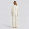 Custom Double-Sided Velvety-Feel Polo Lounge Set with Wide-Leg Trousers
