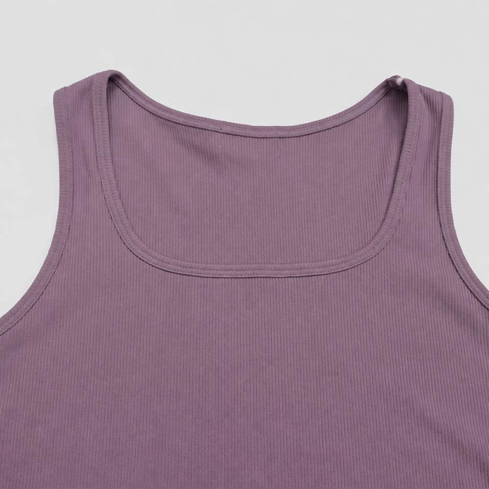 2x2 rib fitted tank detail of custom loungewear set