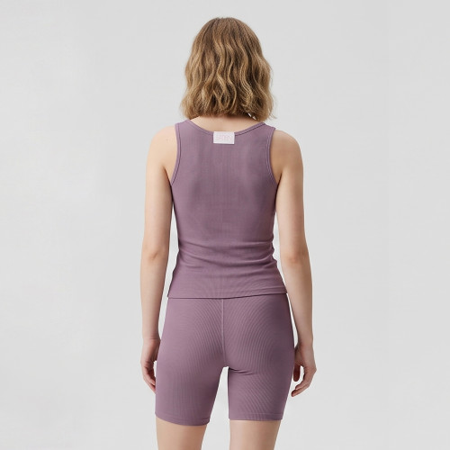 Custom 2x2 Rib Fitted Tank & Shorts Lounge Set with Back Badges