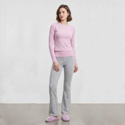 Custom Cropped Coverstitch Top & Fold-Over Flare Lounge Set