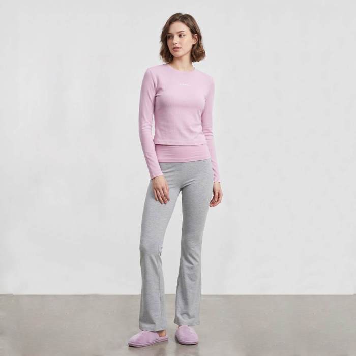 Custom Cropped Coverstitch Top & Fold-Over Flare Lounge Set