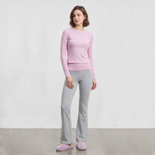 Custom Cropped Coverstitch Top & Fold-Over Flare Lounge Set