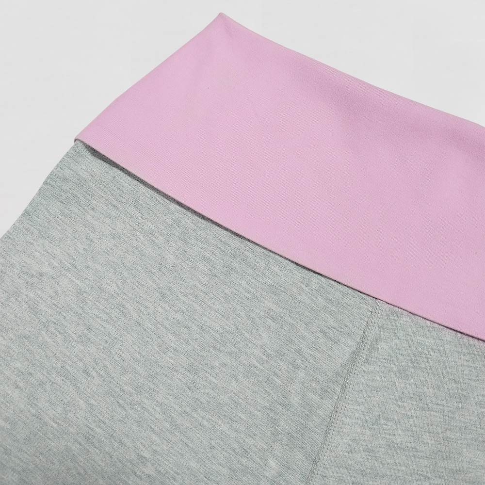 Fold-over color-block waistband of custom flare lounge pants