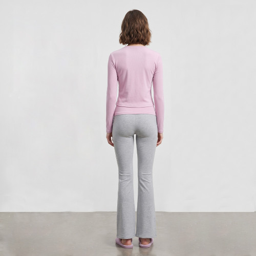 Custom Cropped Coverstitch Top & Fold-Over Flare Lounge Set
