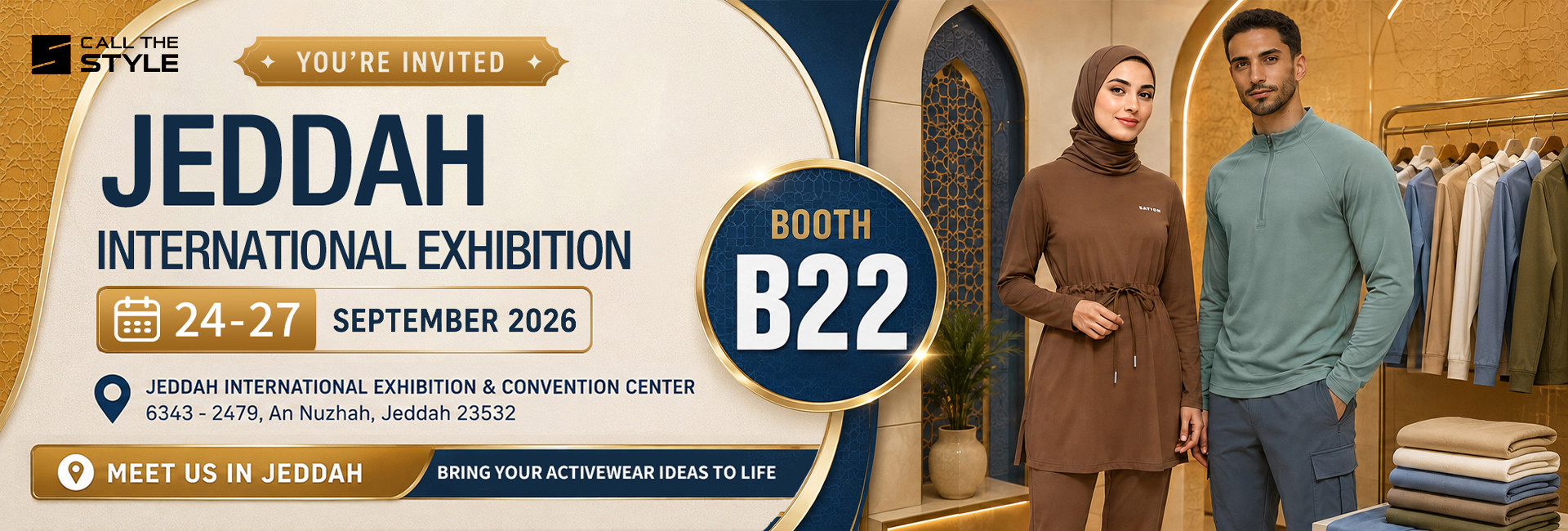 Call The STYLE invitation to Saudi Fashiontex Expo 2026 in Jeddah at Booth B22