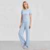 Custom Modal-Blend Fitted Tee & Wide-Leg Lounge Pants Set