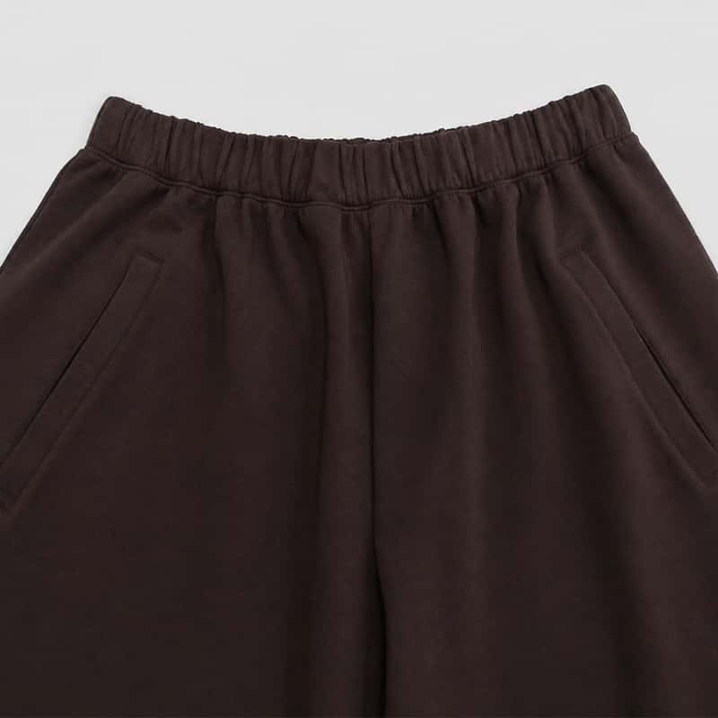 Side pocket detail on wide-leg lounge trousers