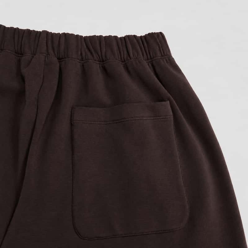 Back patch pocket detail on custom lounge trousers