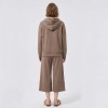 Custom Hooded Lounge Set with Patch-Pocket Capri Wide-Leg Pants