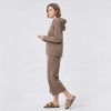 Custom Hooded Lounge Set with Patch-Pocket Capri Wide-Leg Pants