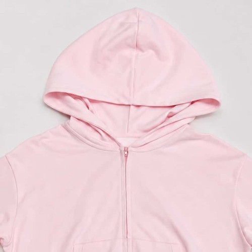 Custom Cropped Zip Hoodie & Fold-Over Flare Pants Lounge Set
