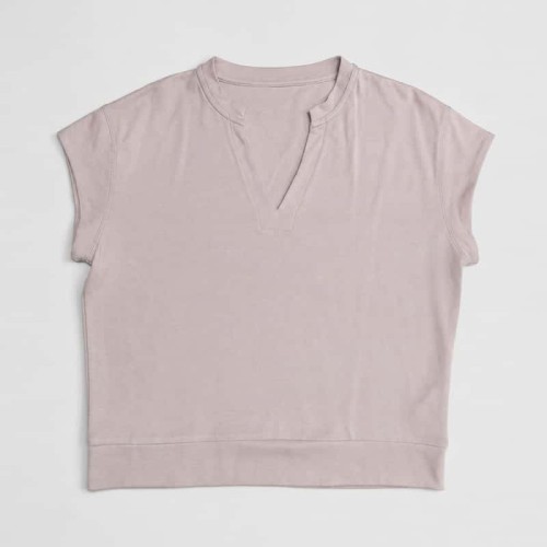 Custom V-Neck Lounge Set with Wide-Hem Tee & Pocket Shorts